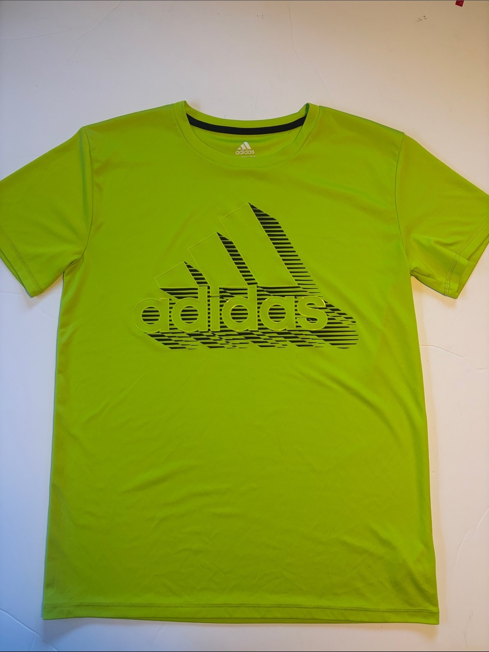 Adidas Youth Neon Green Short Sleeve Logo Tee
